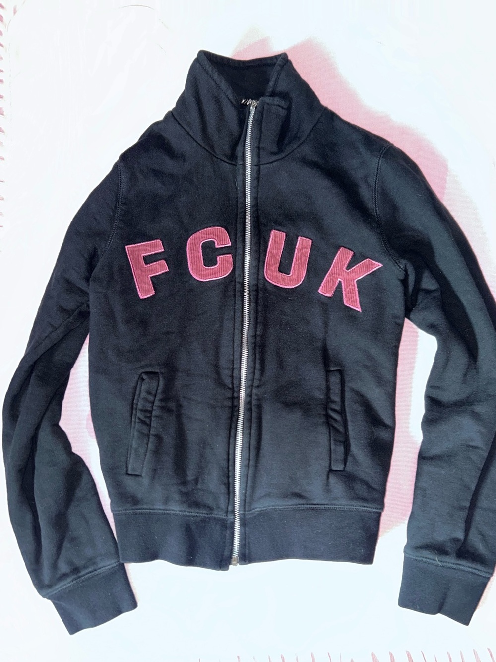 Vintage FCUK French Connection Zip Up Sweater Y2K